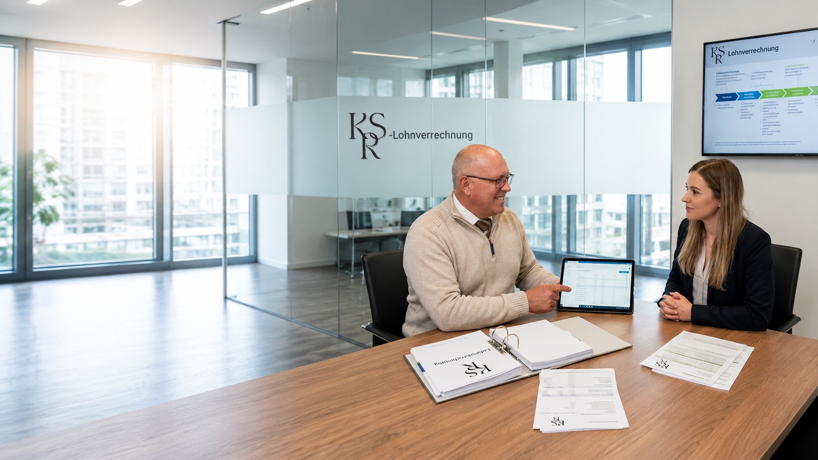 KSR Lohnverrechnung – Beratungsgespräch im Büro